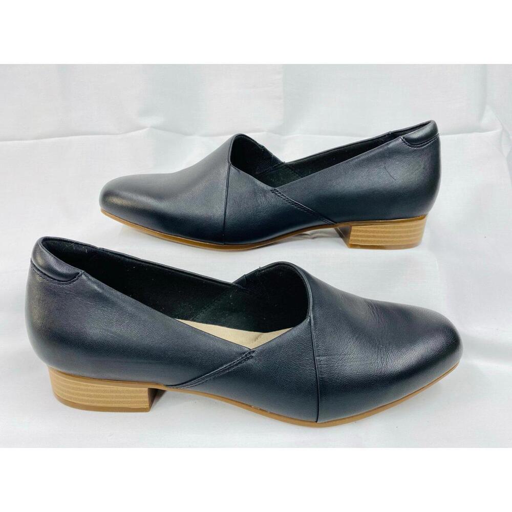 Clarks Navy Leather Loafers - Picture 5 of 9